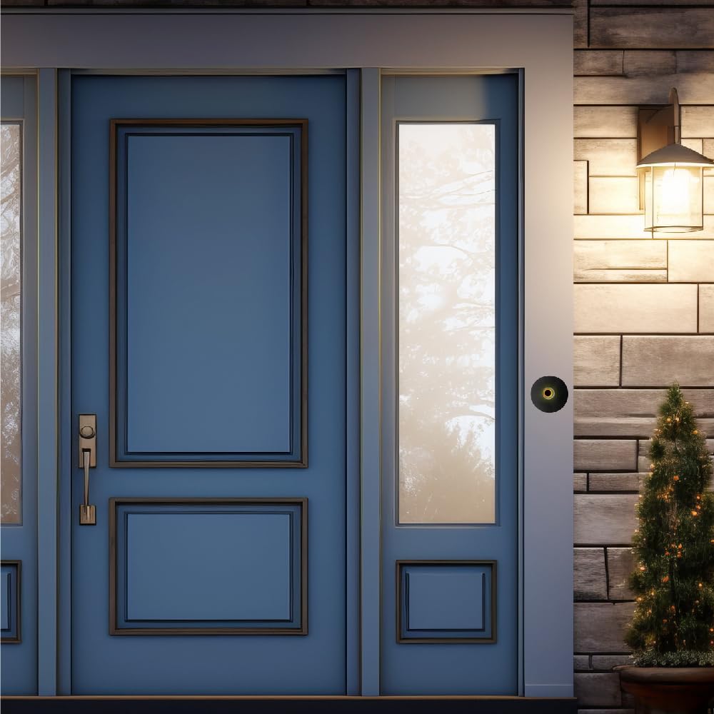 Newhouse Hardware Rectangular Lighted Wired Metal Doorbell Button in Black BT6BL, for Doorbell Chime, Buzzer, or Ringer, Door Bell Button Only, Buzzer Button with LED Button Light