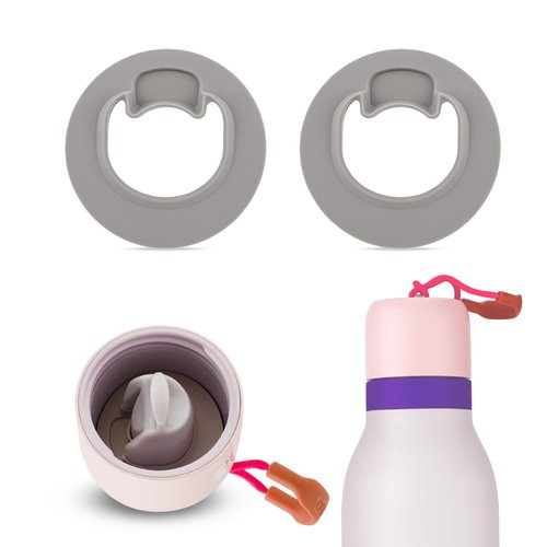 PEUTIER 2pcs Replacement Stopper for Owala FreeSip Twist 18oz 24oz, Water Bottle Top Lid Gasket for Owala FreeSip Twist Series Seal Bottle Cap Mouth Stopper Part Accessories BPA-Free(Gray)