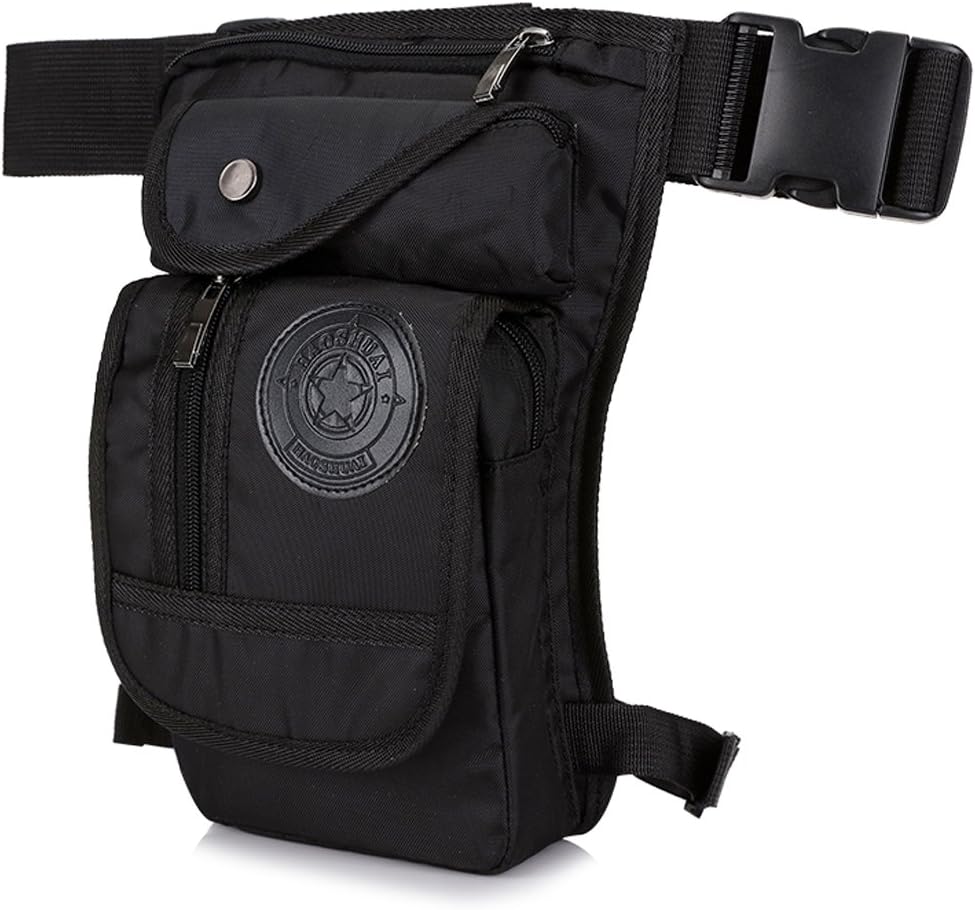 Nylon Drop Leg Bag Hiking Waist Pack for Men Women Tactical Motorcycle Bike Cycling Riding Travel Outdoor Sports Fanny Pouch