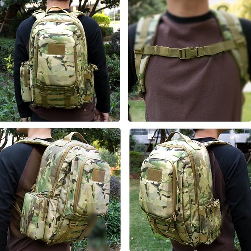 BOMTURN Great Tactical Backpack Military Men: 45L Army 3 Day Assault Bag Pack/CCW Bag/Molle Backpacks with Holster Waterproof