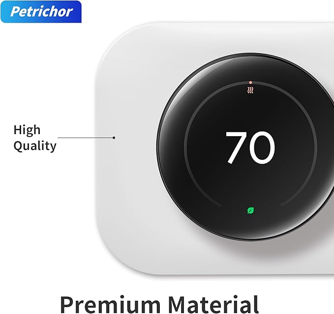 Petrichor Nest Thermostat Wall Plate - Compatible With Google Nest Learning Thermostat (4th Gen) - Trim Kit, Cover Accessory for Easy Installation