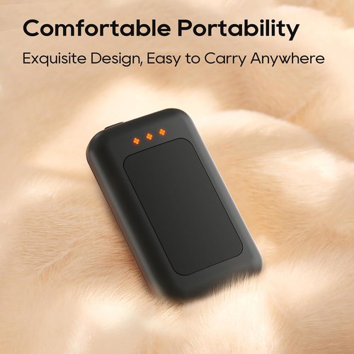 Jerritte Electric Hand Warmers Rechargeable 4 Pack, Rechargeable Hand Warmer, 16 Hrs Portable Hand Warmer for Outdoor Camping Hunting Golf Accessories, Gifts for Women Men Black