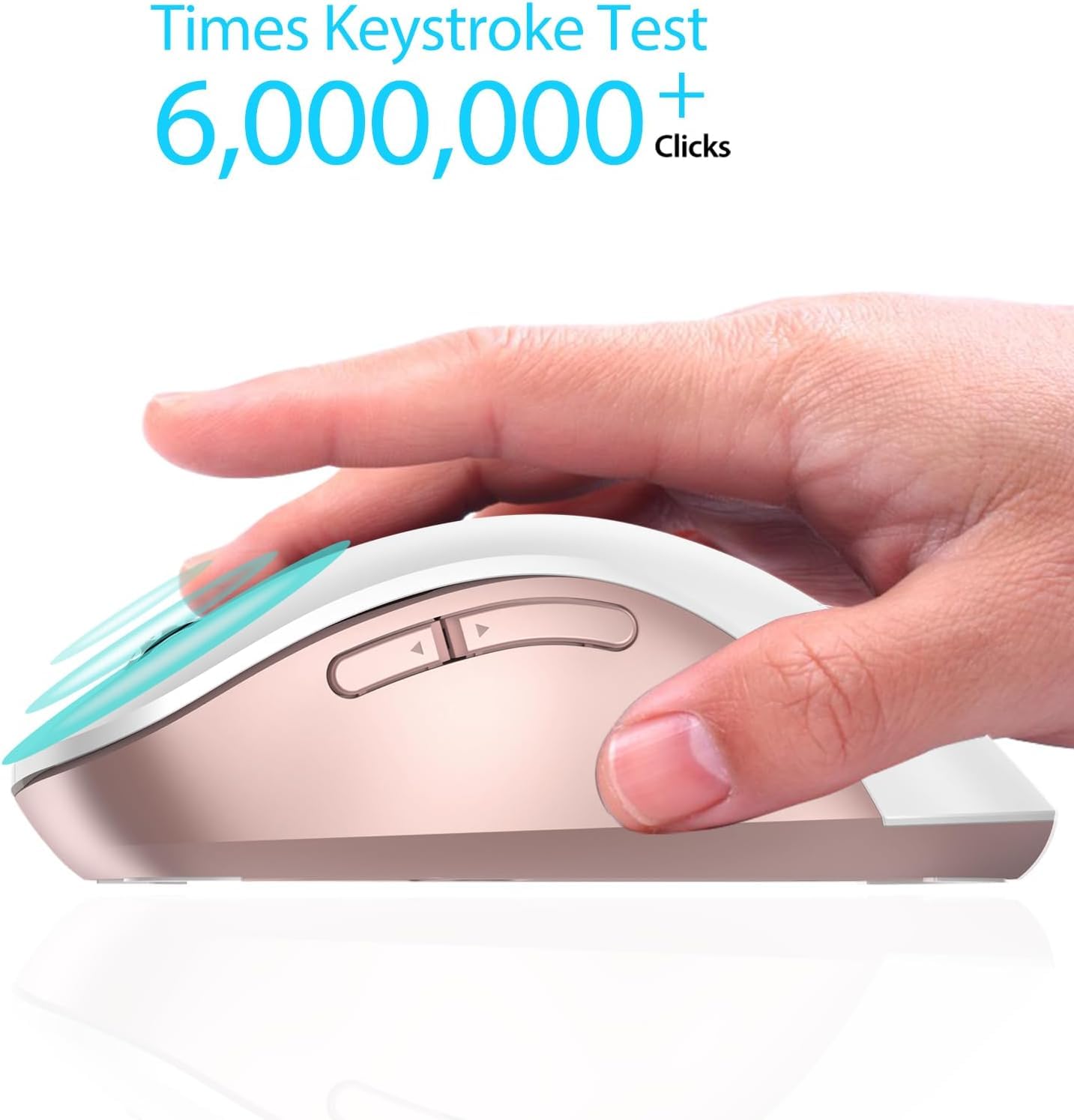 memzuoix 2.4G Wireless Mouse, 1400 DPI Mobile Optical Cordless Mouse with USB Receiver, Portable Computer Mice for Laptop, PC, Desktop, MacBook, 5 Buttons, Red