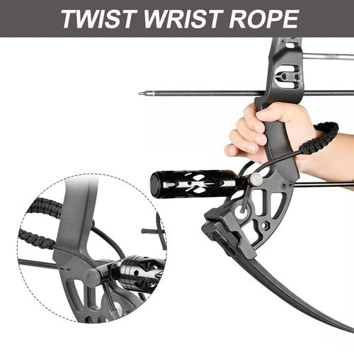 KURUGEILI Archery Bow Sling Adjustable Wrist Sling Strap Braided Bow Sling for Compound Bow Hunting Shooting