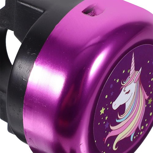 Unicorn Bike Bell for Girls, Purple Pink Bike Bell for Bicycle Scooter Bike Accessory(Purple)