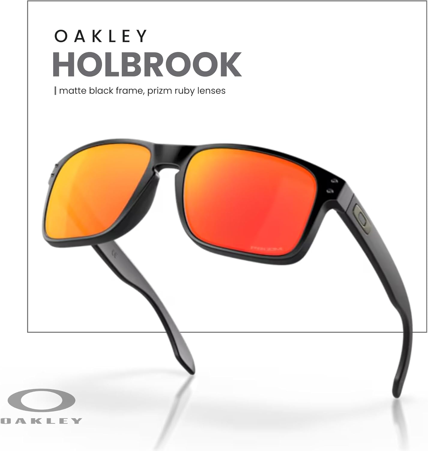 OAKLEY Holbrook OO9102 Square Sunglasses for Men+ Bundle Accessory Leash Kit, Microfiber Pouch