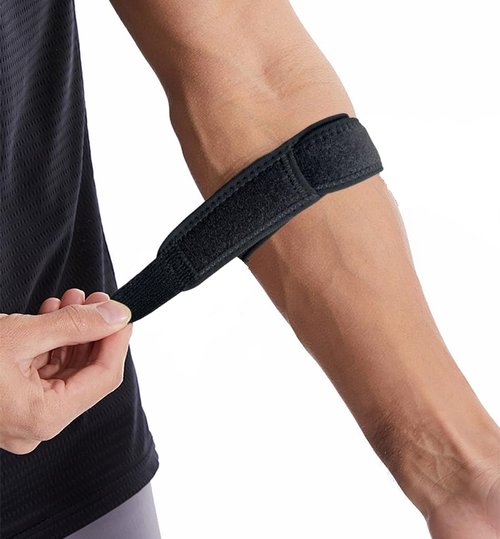 Yawjxbd Wrist Elbow Strap for Sports, Gym, Workout, Tennis, Badminton, Basketball, Hand Belt, Elbow Arm Strap, Weight Training Strap (Black)