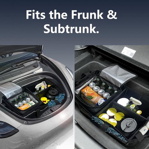 TESBEAUTY Tesla Model 3 Trunk Organizer, Camping Bag, With Leakproof Cooler, Tesla Frunk Storage Bag, Foldable Space Saving, Upgraded Thicker, More Durable,Pperfect For Grocery Shopping