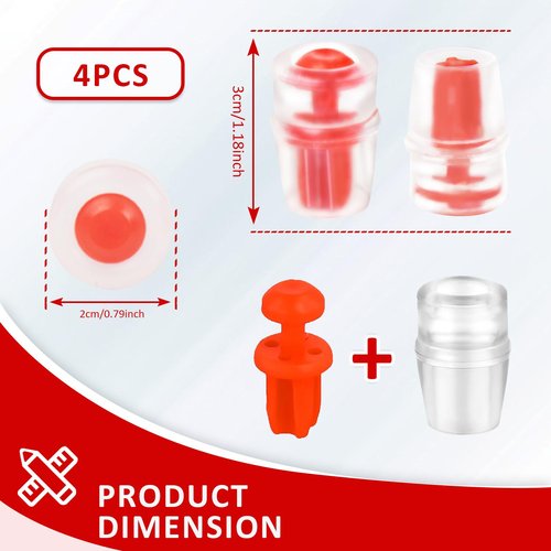 HAVANSIDY 4-Pack Silicone Bite Valve Replacement Nozzles Compatible with Osprey Hydration Bladders, Hydraulics Bite Valve Replacement for Water Reservoir - Red Valve Sheaths