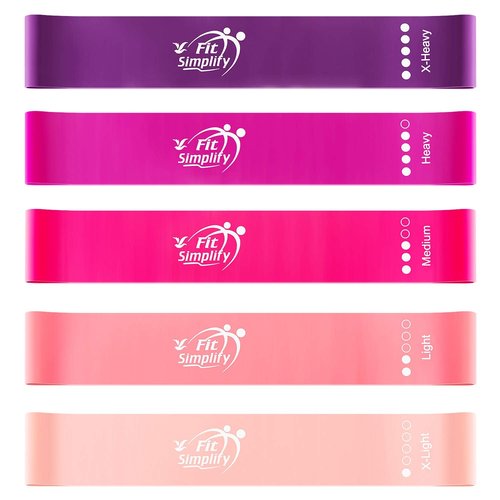 Fit Simplify Resistance Loop Exercise Bands and Fabric Resistance Hip Bands
