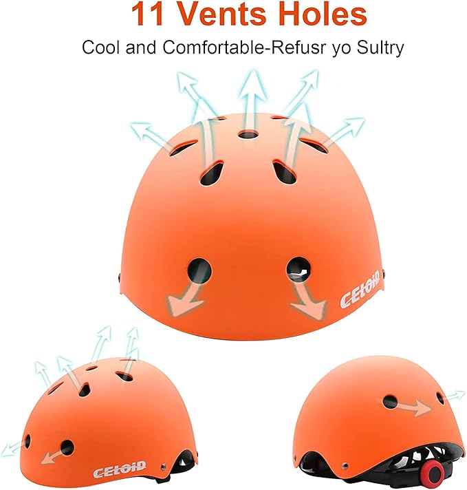 Kids Bike Helmet,Toddler Skateboard Helmets for Ages 2-3-5-8-14 Years Boys Girls，Adjustable Multi-Sport Bicycle Skateboarding Football Roller Skating Scooter Rollerblade Balance Bike Helmet