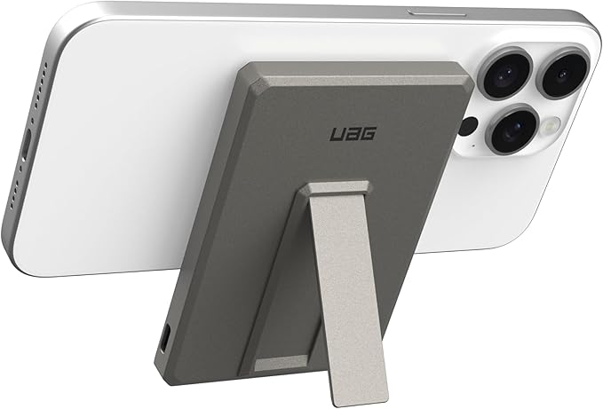 URBAN ARMOR GEAR UAG 5000mAh Power Bank SRGE 20W USB-C Slim Magnetic Wireless Portable Charger Fast Charging Battery Pack w/Kickstand Compatible with iPhone 16, Samsung Galaxy S25, Titanium