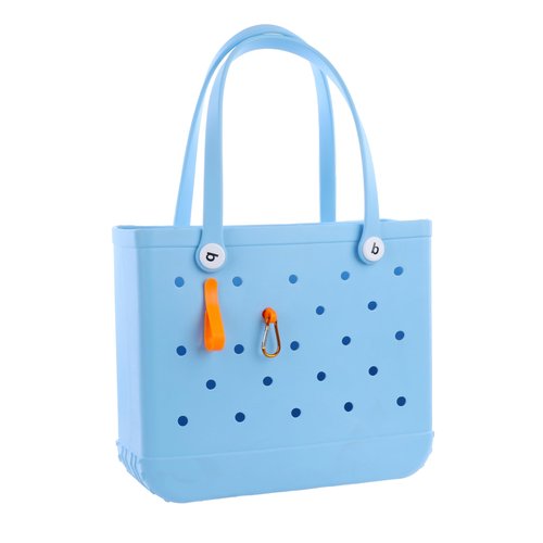 Vagocom Hook with Keychain Clip Accessories for Bogg Bag and Simply Southern Totes,Insert Storage Accessories for Rubber Beach Tote Bag(Orange+Gold)