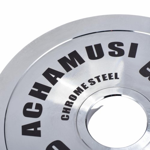 Achamusi Olympic Weight Plates，Steel 2-Inch Weight Plate For Strength Training，Weightlifting - Single Or Pair (Black-45LB Single)