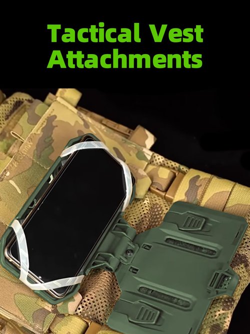 YHKEMA Tactical Plate Carrier Vest Attachments, Chest Phone Board Carrier Foldable Navigation Board for Outdoor Paintball Airsoft Hunting Game, Universal Chest Mount for Screen Size 4.7"-6.7" (Green)