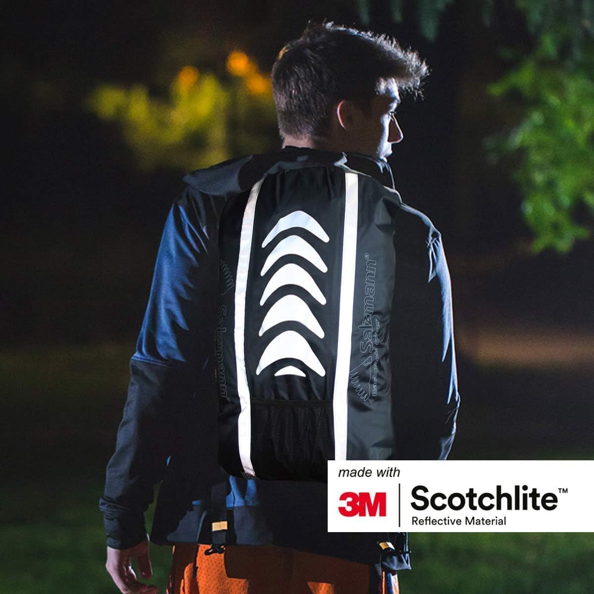 Salzmann 3M Reflective Backpack Cover | High Visibility, Waterproof & Weatherproof | Ideal for Cycling, Running & Hiking