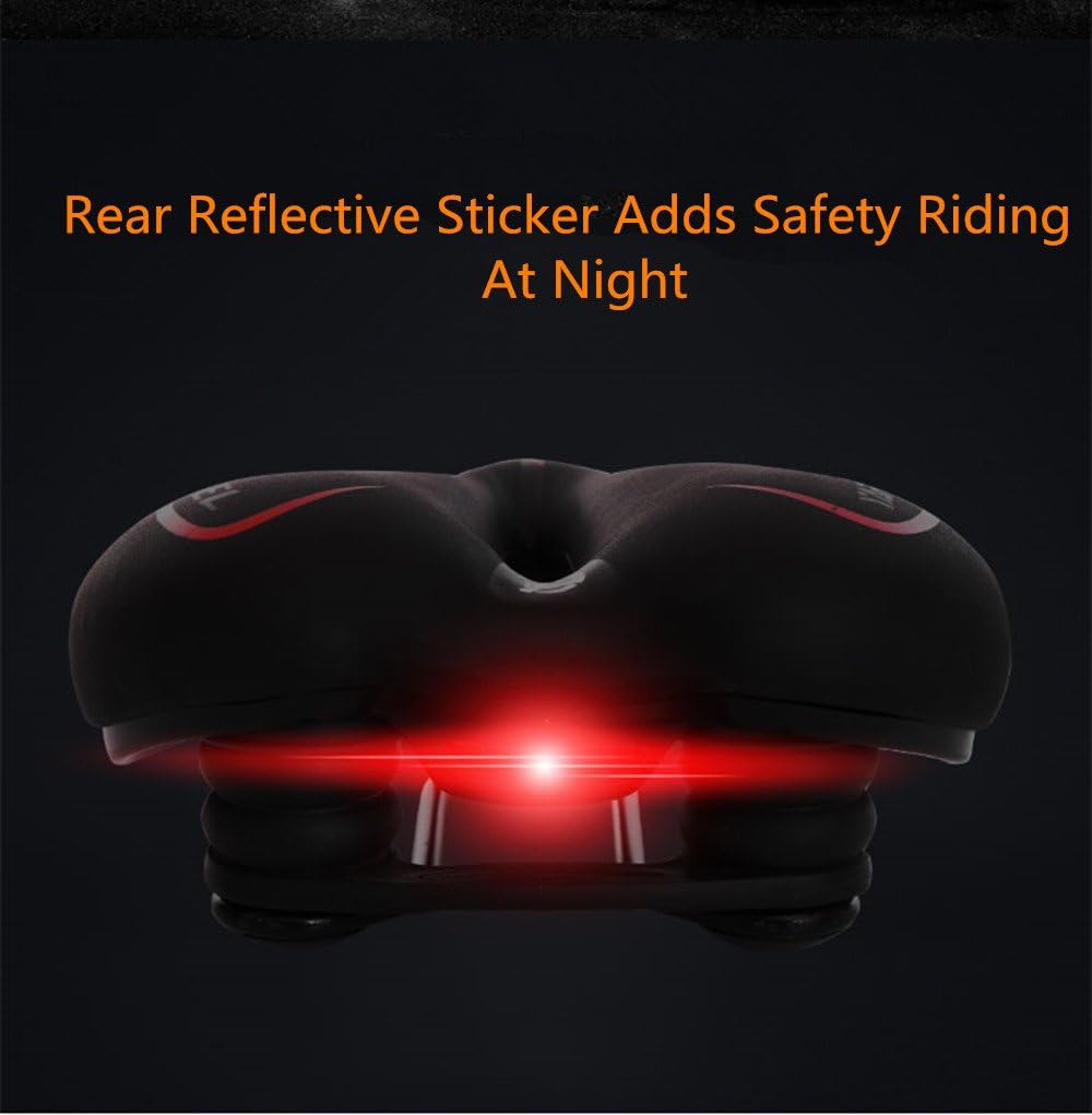 UNISTRENGH Big Bum Bike Saddle Seats Cruiser Suspension Shock Absorbing Ball Extra Wide Silica Gel Padded Cushion Bicycle Cycling