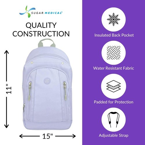 Sugar Medical Insulated Diabetes Sling Backpack | Diabetic Care Products | Diabetic Supplies Travel | Diabetes Organizer (Taylor)