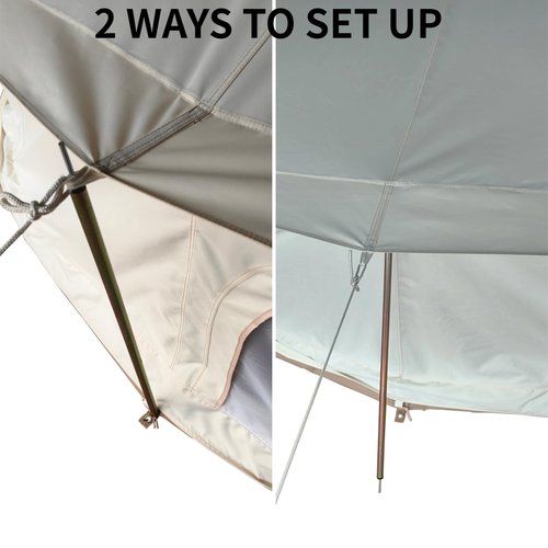 DANCHEL OUTDOOR Short Guy Poles for Canvas Bell Tent Camping, Windproof Galvanize Steel Durable Yurt Tent Pole Glamping Gear Accessories, 11PCS