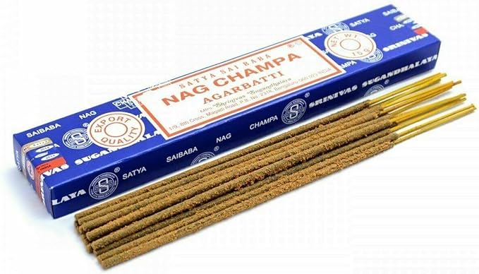 Satya Nag Champa 15grams x 3 Packs Incense Sticks with Giftbrit Incense Sticks Holder for Positivity, Meditation, Relaxation, Yoga, Healing