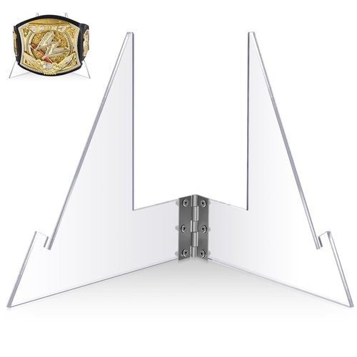 RattanView Acrylic Championship Belt Display Stand Wrestling Belt Buckles Holder for Sport Football Boxing Wrestling Corporate Award Badges