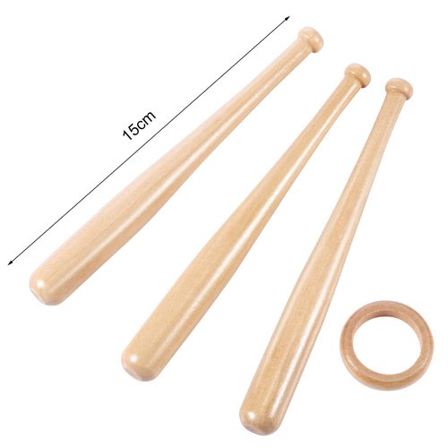 Honoson Baseball Stand Holders Balls Display Bat Wooden Stand Holder Display Centerpieces Tables for Baseball Sports Lover (4 Pack)