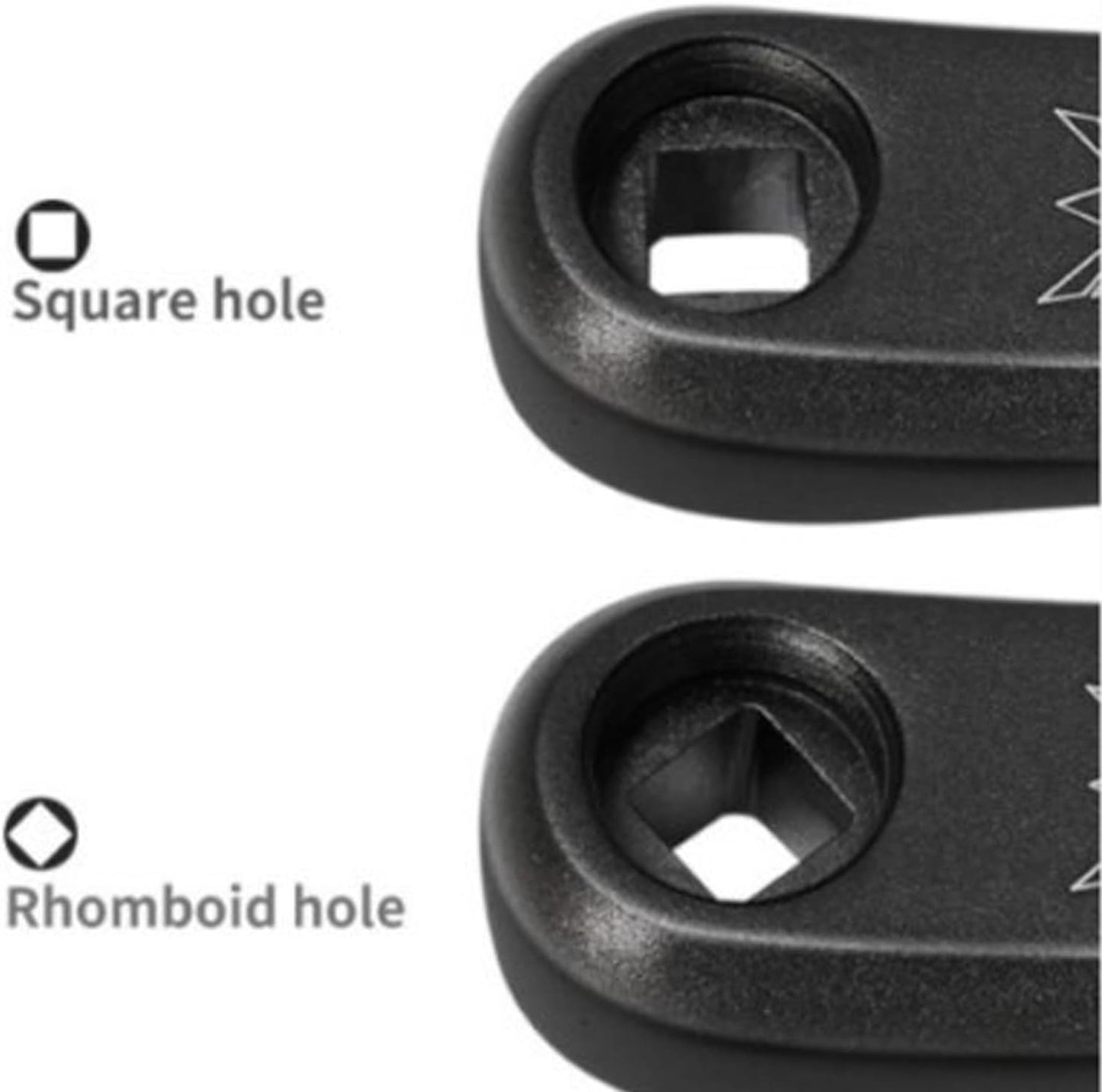 Tbest Bike Crank Arm 170mm Aluminium Alloy Left Crank Set Chain Set for MTB Road Bicycle, Square Rhombic Hole