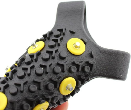 Ice Cleats Grippers for Shoes and Boots 24 Teeth Crampons 10 Teeth Tiny Spikes Ice Cleats for Walk on Ice Snow and Freezing Mud