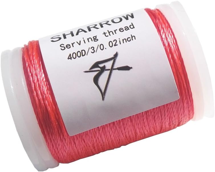SHARROW 131 yard/120 m Archery Bow String Serving Thread Durable Nylon Bowstring Serving Thread for Compound Recurve Bow Tying Peep Sight Nock Point