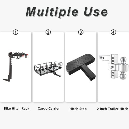 CZC AUTO 2" Hitch Wall Mount Bike Rack Hitch Wall Mount, Hanging Garage Organizer, Bicycle Hitch Receiver Storage, Holds up to 200 lbs