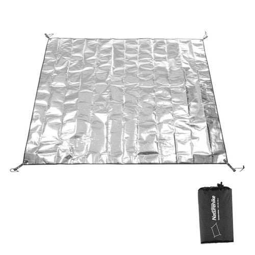 windhike Naturehike Aluminum Foil Foldable Picnic Blanket, Ultralight Ground Sheet Mat, Waterproof Camping Tarp, Foldable Sleeping Pad for Outdoor Picnic,Camping,Beaches, Storage Bag Included (L)