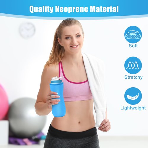 Enlisiwte 2Pcs 32oz Sleeve for Water Bottle - for 32 oz Stainless Steel Bottles, Neoprene Insulated & Sweat Absorbing Cover for Water Bottles(Blue,fits 32 oz stainless steel bottles)