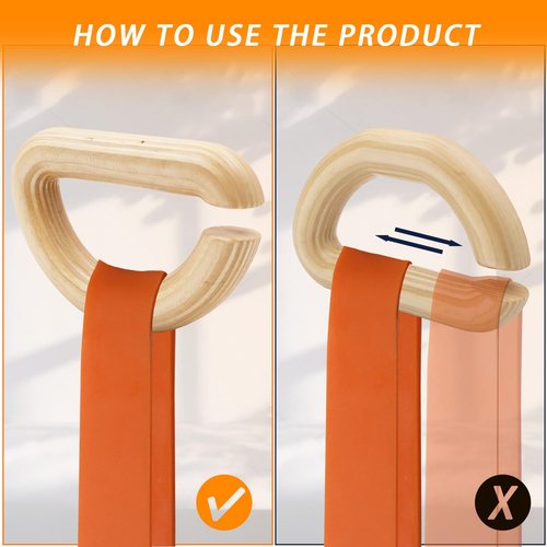 Lights Mountain Wooden Resistance Bands Handles, Versatile Exercise Handles, for Elastic Band Workouts Home Gym Strength Training, and Full-Body Workouts