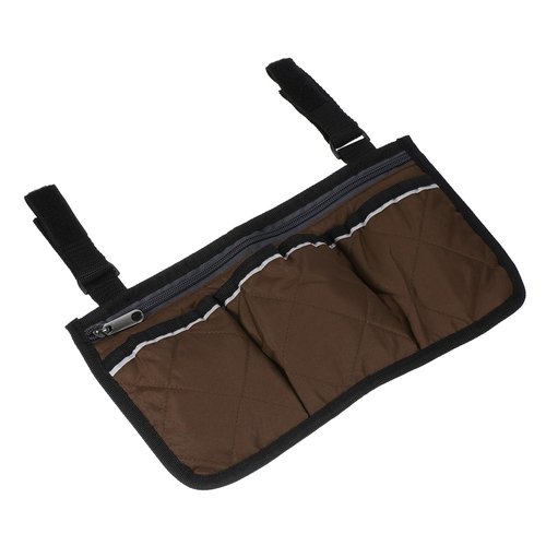 YOKIVE Armrest Organizer, Waterproof Chair Snack Storage Bag with Straps, Great for Camping Beach Daily Use, (Coffee, 4 Pockets)