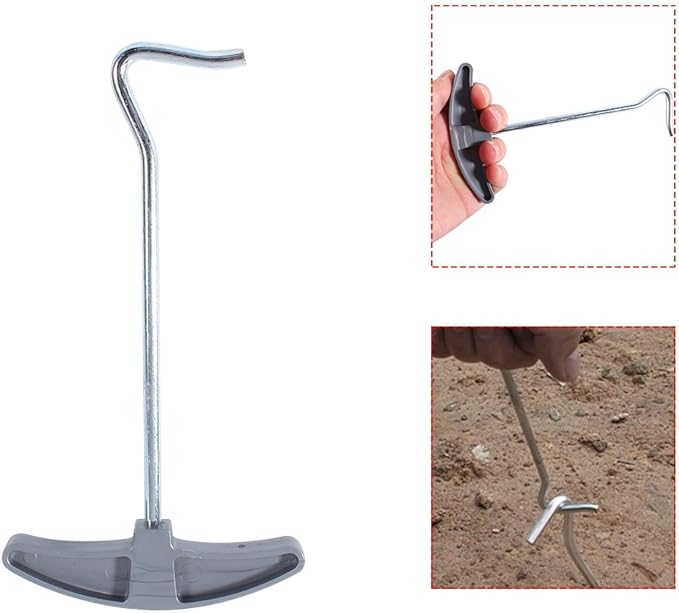 Tent Peg Puller Tent Stake Puller Tool Camping Tent Peg Remover Awning Stake Peg Puller for Hikers Campers