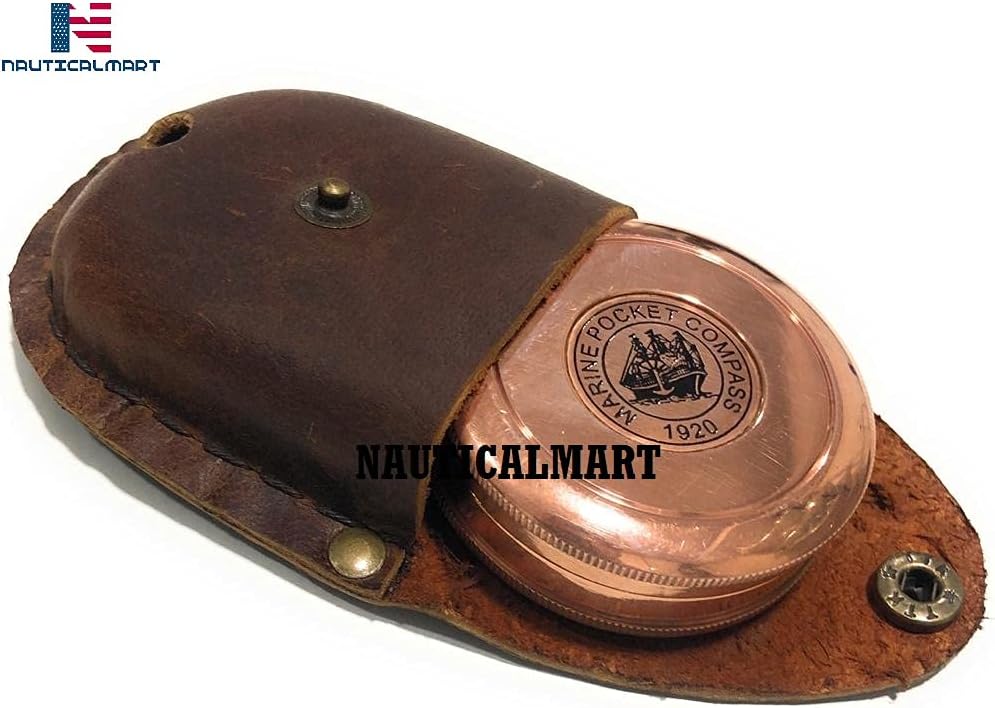 Vintage Brass Compass Robert Frost Poem Engraved Antique Compass Gift Confirmation, Baptism, Camping, Travelling, Boating Equipment