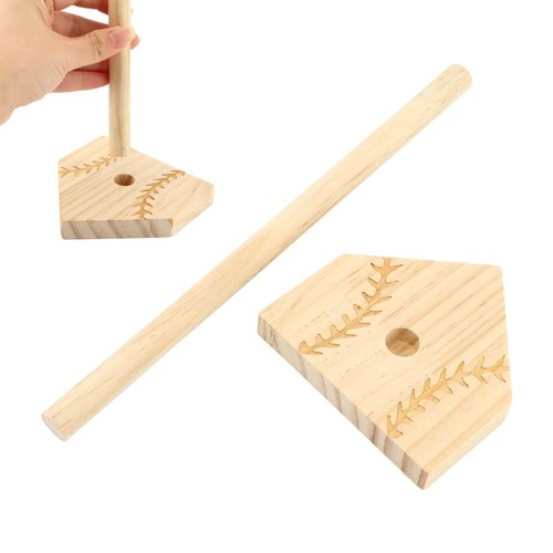 Baseball Wooden Ring Holder Softball Championship Ring Holder Stand Baseball Ring Display Stand Stacked Ring Storage Organizer Birthday Gift for Kids Dad Grandpa (wood Color)