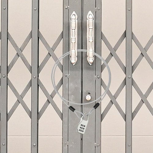 Stainless Steel Lock Cable with Loops Versatile Luggage Gate Lock Coated Wire for Strollers Bicycles for Outdoor Use