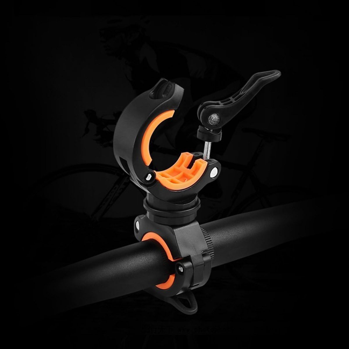 [2 Pack] Vonpri Flashlight Holder, Mount Bicycle Mounting Bracket Flashlight Holder Torch Clip 360º Rotation