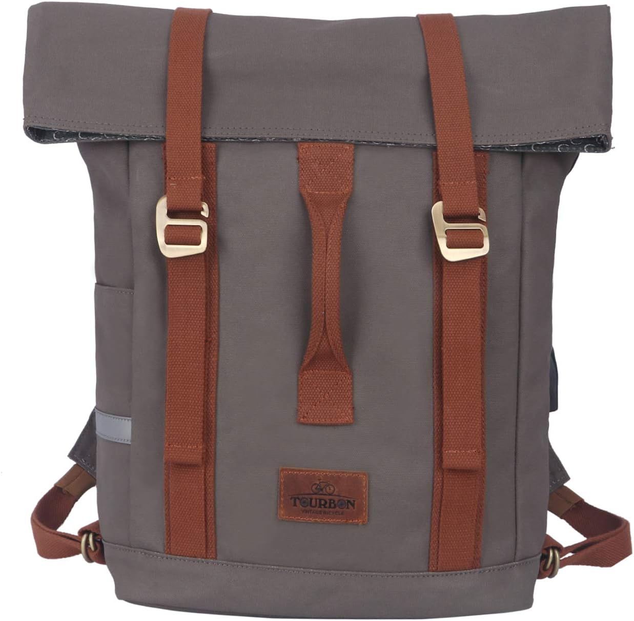 TOURBON Water Resistant Bike Bag Convertible Backpack with Laptop Compartment, Lightweight Quick-clip Bicycle Rear Rack Pannier for Men