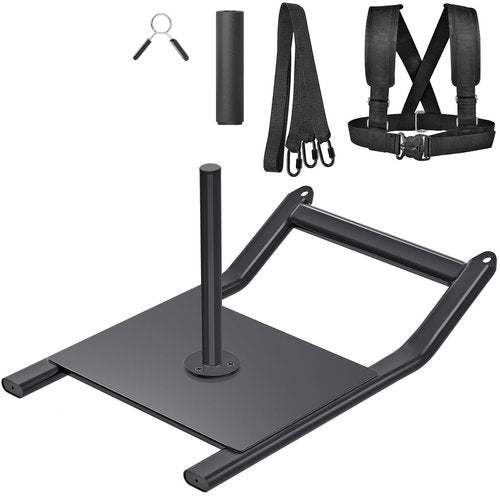 SELEWARE Weight Sled Workout Sled Fitness Strength Training Sled Speed Training Sled for Athletic Exercise and Speed Improvement Suitable for 1" and 2" Weight Plates Black