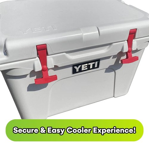 Beast Cooler Accessories 2-Pack Replacement Lid Latches for Yeti and RTIC - Black Rubber, Cooler Latches Replacement for Yeti, RTIC, and More - Hard Handle Grips, 20 Inches