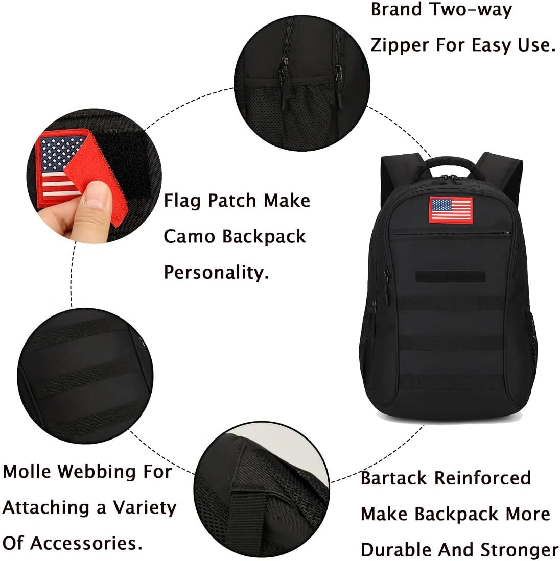 outdoor plus Camo Backpack,Military Boys Backpacks for School,40L Army Bookbag with USB Charging Port Waterproof