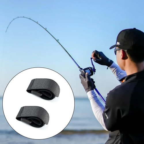 20-Pack Stretchy Straps & Tackle Ties for Fishing Rods - Elastic Rod Holder Straps for Organizing and Protecting Casting, Spinning, and Fly Rods - Angler's Accessories