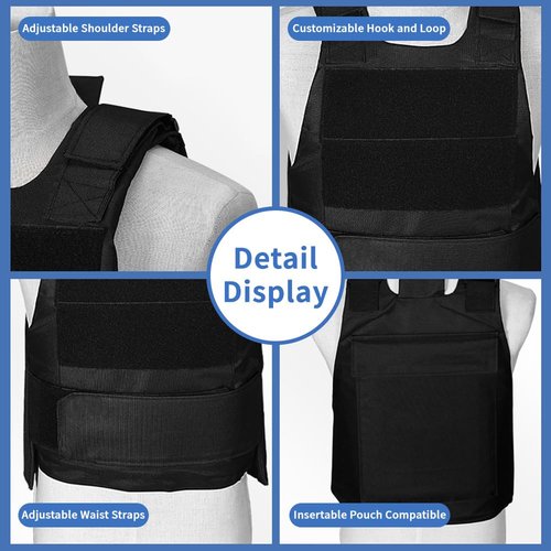 Tactical Vest for Men, Adjustable Training Protective Vest, Suitable for Light Outdoor Gilet Equipment,Lightweight,Security Police Fbi Airsoft Vest