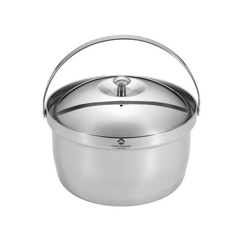 CAMPINGMOON 3.0L Cooking Pot 3-ply Stainless Steel IH Compatible Rice Cooker CC-21
