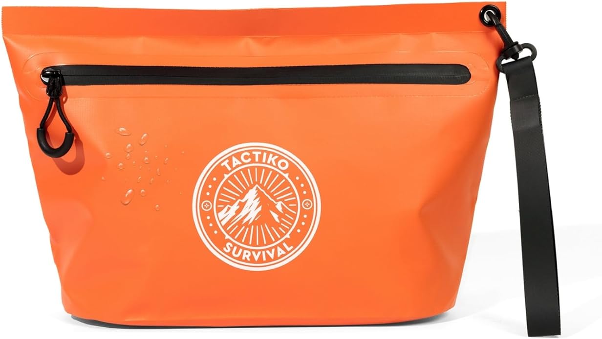 Tactiko Heavy-Duty 2L Splash Water Resistant Zipper Pouch - Hold-All Organizer for Dry Bags, Travel Bags