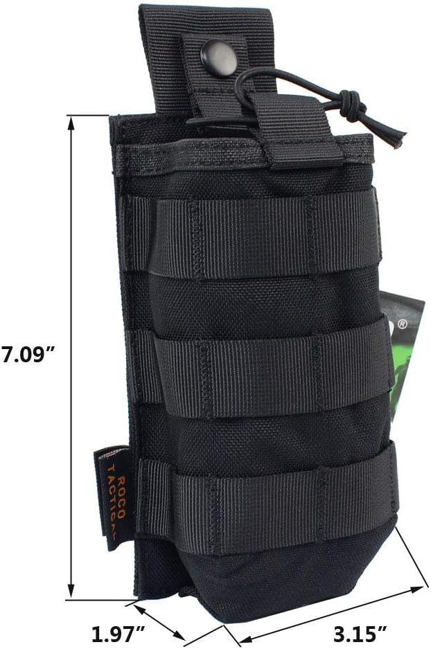 Tactical Radio Pouch - 1000D Tactical Molle Two Way Radios Holder Case for Walkie Talkies