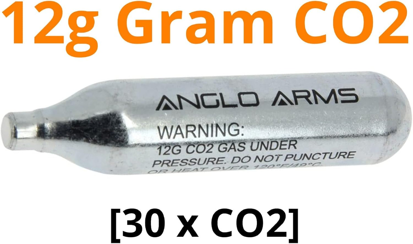 Swiss Arms A&N Pack of 30 12g Co2 Gas Capsule Cartridge Air Rifle Pistol Gun Airgun 12 Gram.