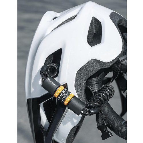 HOUSON Helmet Lock 150cm, Bike Cable Lock Number Code Bike Lock Stroller Lock, Bicycle Lock, Snowboard Lock Bicycle Helmet with 4-Digit Code for Motorcycle Helmet, Bicycle Helmet, Stroller